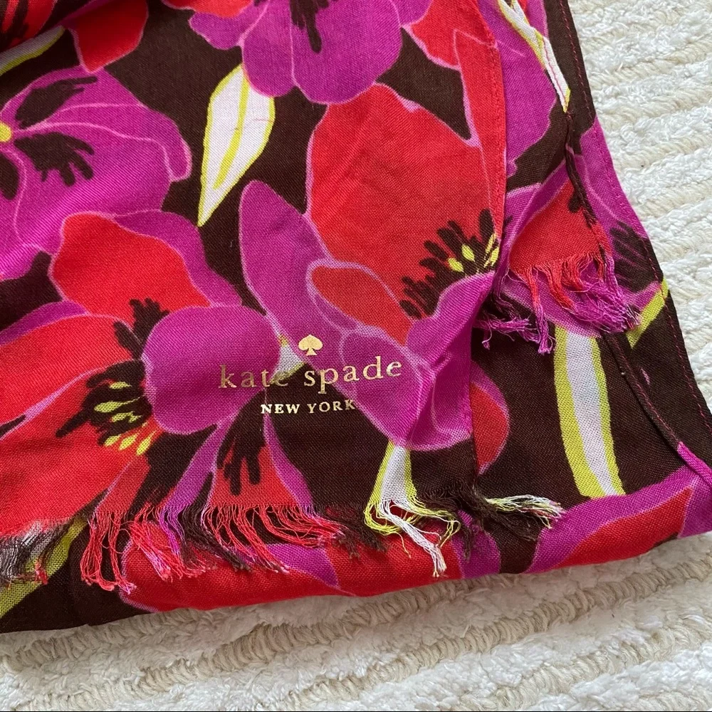 Kate Spade Rio Tropical Floral Scarf